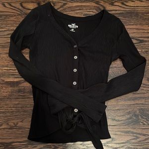 Hollister black V-neck sweater
